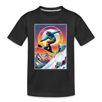 snowboard neige et ski - T-shirt bio Premium Enfant - noir - Devant