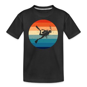 Plongée Homme Plongée Libre Plongée sous-marine Plongée sous-marine - T-shirt bio Premium Enfant - noir - Devant