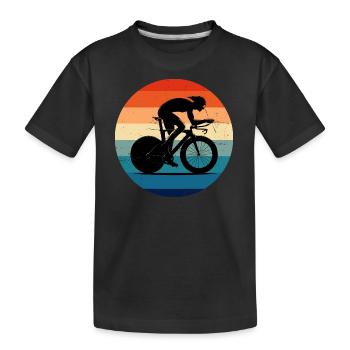 Vélo de route Vélo de route Cyclisme de route Cycliste de route - T-shirt bio Premium Enfant - noir - Devant