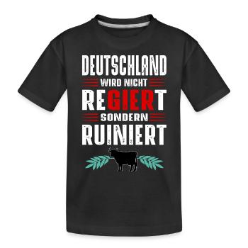 L’Allemagne n’est pas gouvernée, mais ruinée - T-shirt bio Premium Enfant - noir - Devant