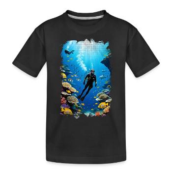 Scuba diving - Kids' Premium Organic T-Shirt - black - Front