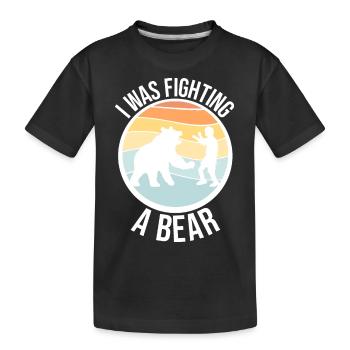 Je me battais contre une chirurgie d’ours Blessure au bras cassé - T-shirt bio Premium Enfant - noir - Devant