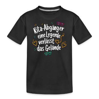 Kita-Abgänger Legende: Abschluss Einschulung Erstk - Kinder Premium Bio T-Shirt - Schwarz - Vorne