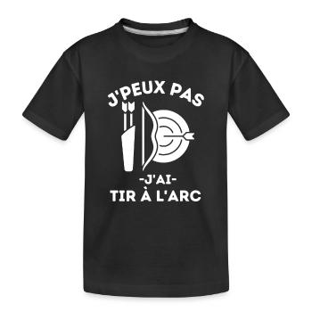 Tir à l arc 1 - T-shirt bio Premium Enfant - noir - Devant