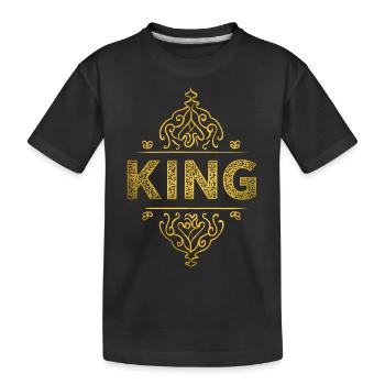 "Couronne royale : le design du roi pour les plus puissants - T-shirt bio Premium Enfant - noir - Devant