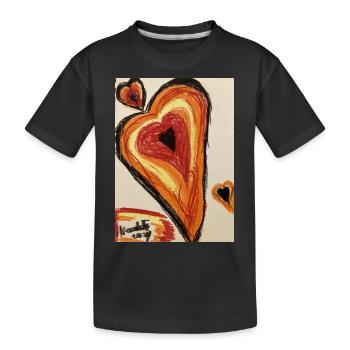 Cœur chaleureux - T-shirt bio Premium Enfant - noir - Devant