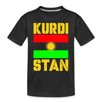 Kurdistan Flag 1 - Kids' Premium Organic T-Shirt - black - Front