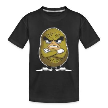 Kiwi - Kinder Premium Bio T-Shirt - Schwarz - Vorne