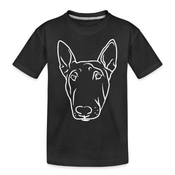 Bull Terrier Head - Kids' Premium Organic T-Shirt - black - Front