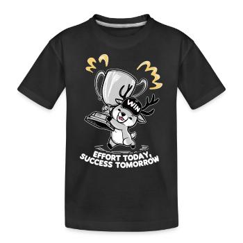 Effort Today Success Tomorrow - Kids' Premium Organic T-Shirt - black - Front