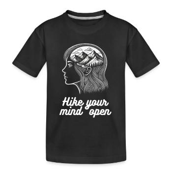 Hike your min open - Aventure et pleine conscience - T-shirt bio Premium Enfant - noir - Devant