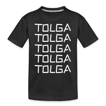 Geschenk für Tolga - Kinder Premium Bio T-Shirt - Schwarz - Vorne