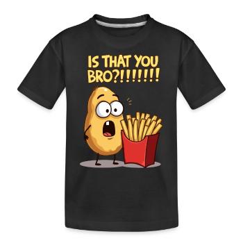 Pomme de terre rencontre frites - T-shirt bio Premium Enfant - noir - Devant