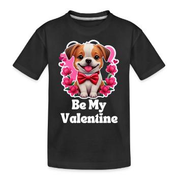 Be My Valentine - Kids' Premium Organic T-Shirt - black - Front