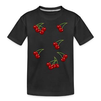 80s 90s Cerise Fruit Fruit Fruit - T-shirt bio Premium Enfant - noir - Devant