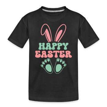 Joyeuses Pâques - T-shirt bio Premium Enfant - noir - Devant