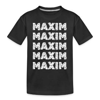Maxim Maxim - Kinder Premium Bio T-Shirt - Schwarz - Vorne