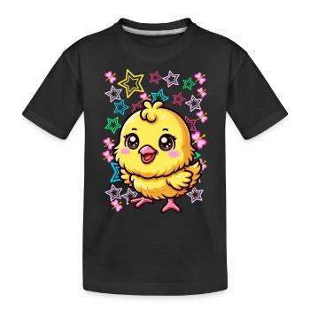 années 80 90s Chick Kids Enfant - T-shirt bio Premium Enfant - noir - Devant