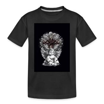 Croix Angélique Croix Crucifix Spirituel - T-shirt bio Premium Enfant - noir - Devant