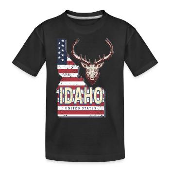 Idaho États-Unis Vintage USA Souvenir - T-shirt bio Premium Enfant - noir - Devant