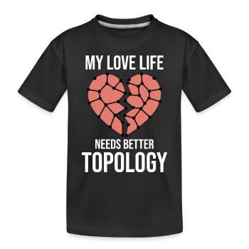 SIG Topologie Données Nettoyage Géo Amour Humour - T-shirt bio Premium Enfant - noir - Devant