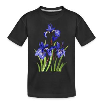 Flowers - Kids' Premium Organic T-Shirt - black - Front