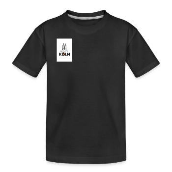 Köln Kompass 50°N 7°E Skyline - Kinder Premium Bio T-Shirt - Schwarz - Vorne