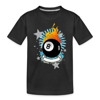 Brûler 8-Ball (conception de billard) 01 - T-shirt bio Premium Enfant - noir - Devant