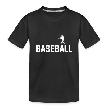 Baseball - Kinder Premium Bio T-Shirt - Schwarz - Vorne