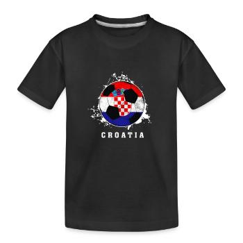Kroatien - Fussball - Weltmeisterschaft - Kinder Premium Bio T-Shirt - Schwarz - Vorne