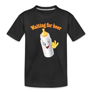 bouteille - T-shirt bio Premium Enfant - noir - Devant