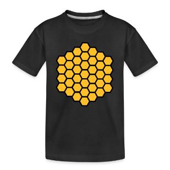 Wabe - Kinder Premium Bio T-Shirt - Schwarz - Vorne