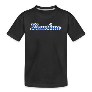 Lausbua - Kinder Premium Bio T-Shirt - Schwarz - Vorne