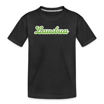 Lausbua Grün - Kinder Premium Bio T-Shirt - Schwarz - Vorne