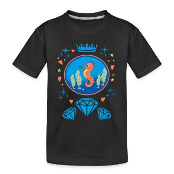 Insigne d’hippocampe Diamond - T-shirt bio Premium Enfant - noir - Devant