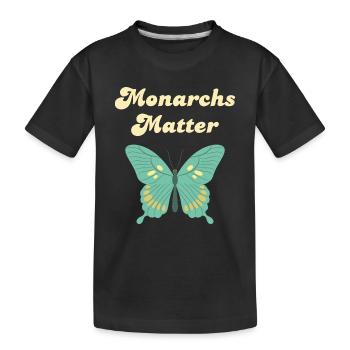 Monarchs Matter Butterfly 60s 70s Rétro - T-shirt bio Premium Enfant - noir - Devant