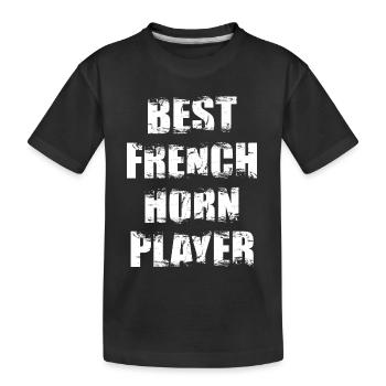 Bester Waldhornspieler - Kinder Premium Bio T-Shirt - Schwarz - Vorne