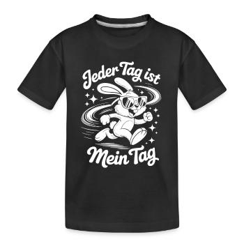 Jeder Tag Ist Mein Tag - Kinder Premium Bio T-Shirt - Schwarz - Vorne