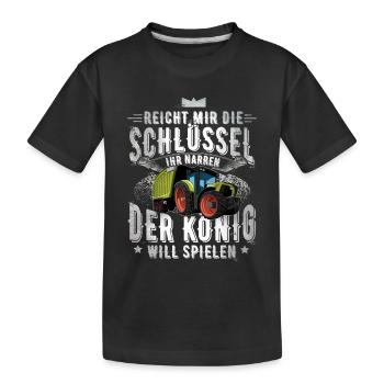 Landwirt - Kinder Premium Bio T-Shirt - Schwarz - Vorne