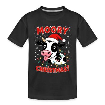 Ferme fermière de Noël en forme de vache - T-shirt bio Premium Enfant - noir - Devant