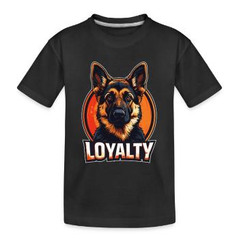 Loyauté – German Shepherd Design - T-shirt bio Premium Enfant - noir - Devant