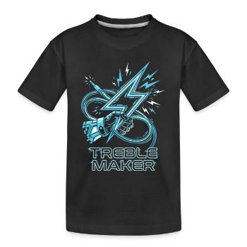 Treble Maker Digital Audio Pun Musician - Kids' Premium Organic T-Shirt - black - Front