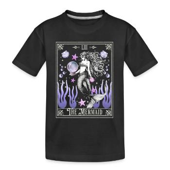 Le Tarot Mystique de la Sirène - T-shirt bio Premium Enfant - noir - Devant