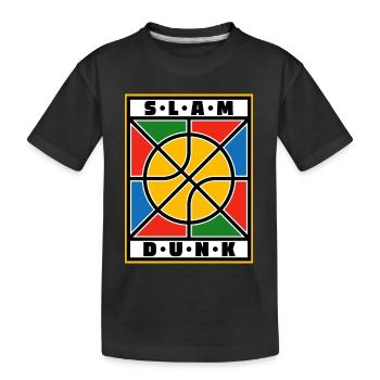 Slam Dunk Basketball - Kids' Premium Organic T-Shirt - black - Front