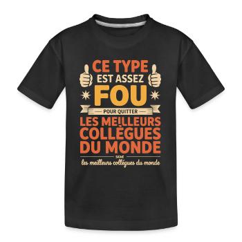 Departure Co-worker New Job Retirement - Kids' Premium Organic T-Shirt - black - Front