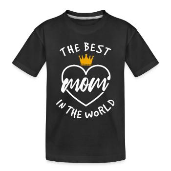 Die beste Mutter der Welt - Kinder Premium Bio T-Shirt - Schwarz - Vorne