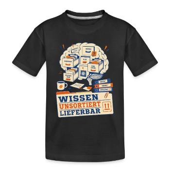 Connaissances disponibles non triées - T-shirt bio Premium Enfant - noir - Devant