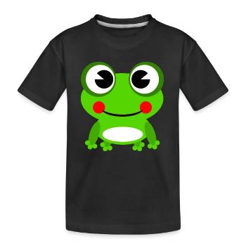 grenouille - T-shirt bio Premium Enfant - noir - Devant