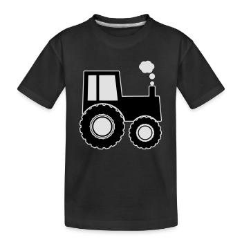 tracteur - T-shirt bio Premium Enfant - noir - Devant