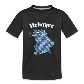 Bayern, bayrisches original, Urbayer, Minga - Kinder Premium Bio T-Shirt - Schwarz - Vorne